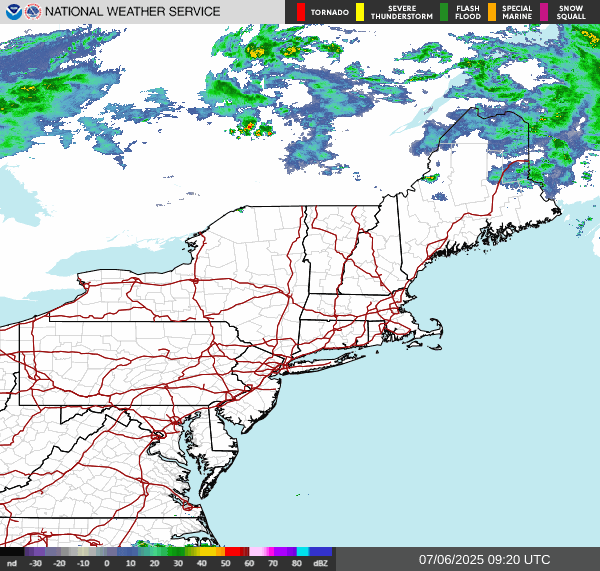 Weather radar map