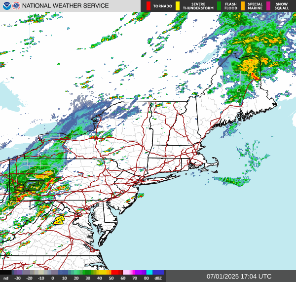 Weather radar map