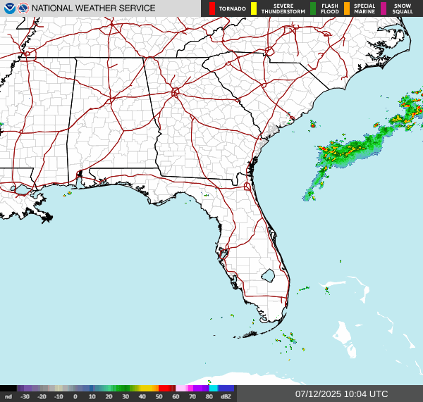 Weather radar map