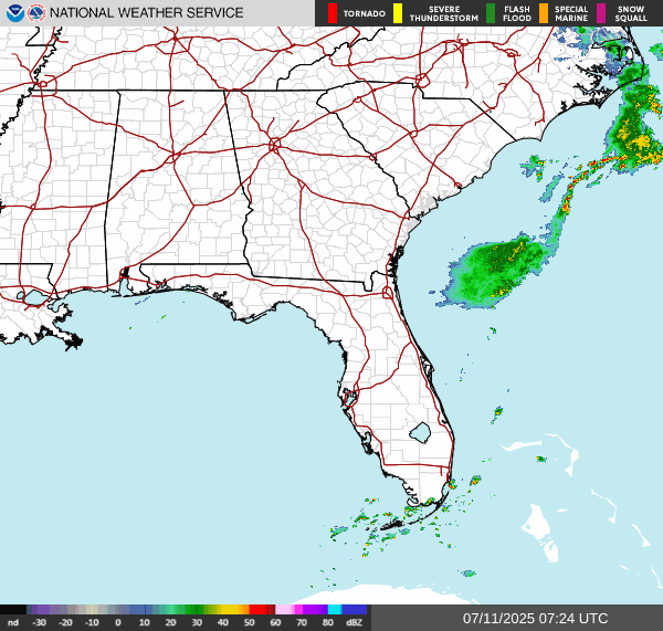 Weather radar map