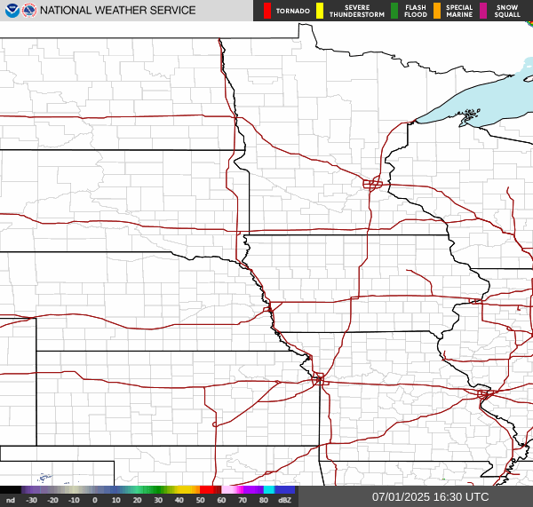 Weather radar map
