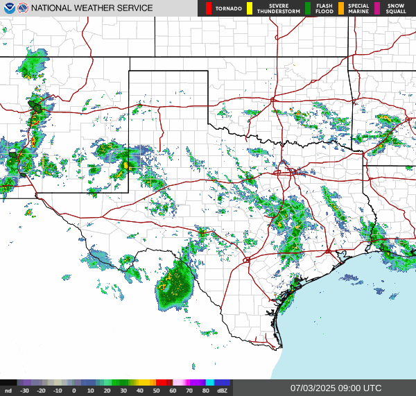 Weather radar map