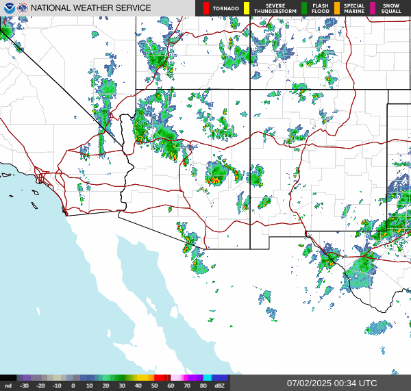 Weather radar map