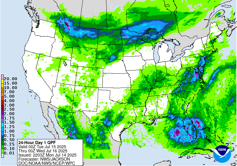 Weather radar map
